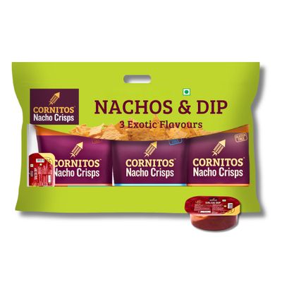 Cornitos Exotic Flavor Nachos And Salsa Combo