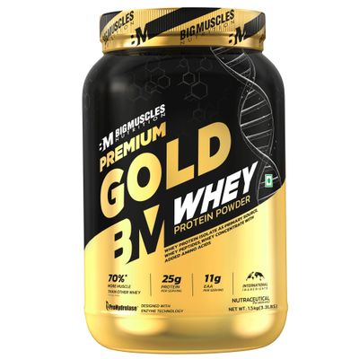 Big Muscles Nutrition Premium Gold Whey | Informed Choice Uk Certified | Isolate Whey Protein Blend