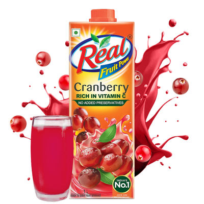 Real Fruit Power Cranberry Juice Tetrapack