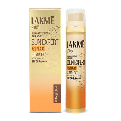 Lakme 5% Niacinamide and Vitamin C Water Light Sunscreen Gel SPF 50 PA++++ For Oily Skin 2X Glow