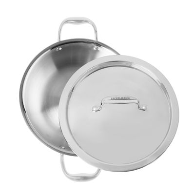 Fackelmann Stainless Steel Triply Kadhai with Designer Lid -  24 cm