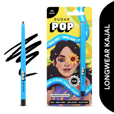 SUGAR POP 16 Hour Stay Waterproof Longwear Kajal - Black 01