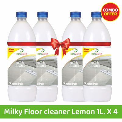 Dew Fresh Floor Cleaner Phenyl Milky White Pine 2 l Combo
