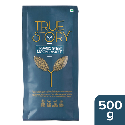 True Story Organic Green Moong Dal Whole