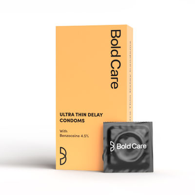 Bold Care Ultra Thin Delay Condoms with Benzocaine 4.5%