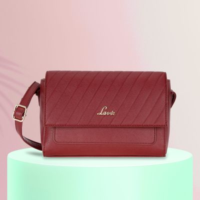Lavie Women's Becca Polyester Sling Bag | Wine - S