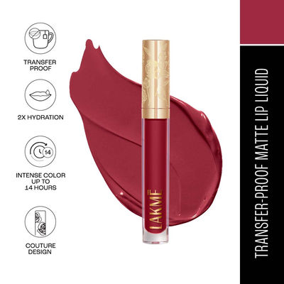 Lakme Rouge Bloom Matte Lip Liquid Regal Rose 102