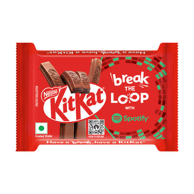 Nestle Kitkat 4 Fingers Choco Coated Wafer Bar with Spotify