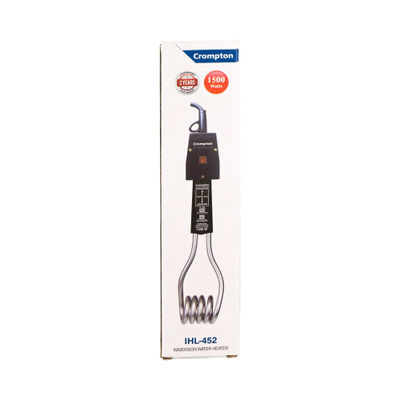 Crompton Immersion Rod Water Heater - 1.5KW Copper Heating Element Shock Proof Backalite Handle