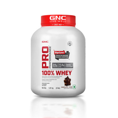 GNC Pro Performance 100% Whey Protein Powder | Chocolate Fudge | 4 lbs