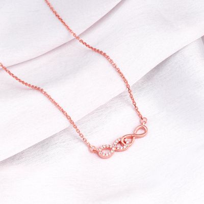 Giva Rose Gold Double Infinity Love Necklace