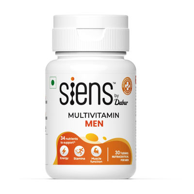 Siens By Dabur Multivitamin For Men, 34 Nutrients To Support Overall Health 30 Tablets
