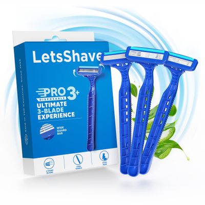 Letsshave Pro 3 Disposable Shaving Razor For Men | Reusable Hair Removal Razor | Pack Of 3