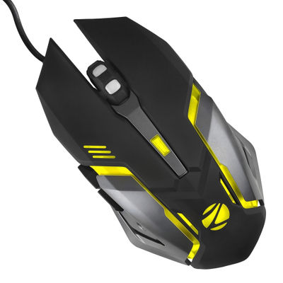 Zeb Transformer-M Gold-Plated Usb Mouse, 6 Buttons, Multi-Color Led High Res Sensor,3600 Dpi, Black