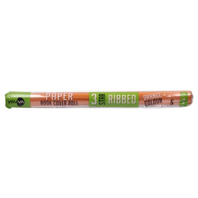 Navneet Youva Brown Cover Paper Roll 3 Star 5 Meters Length X 35.5 Cm Height Orange