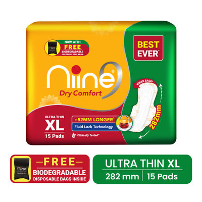 Niine Sanitary Napkins Ultra-Thin Dry Comfort - 282mm