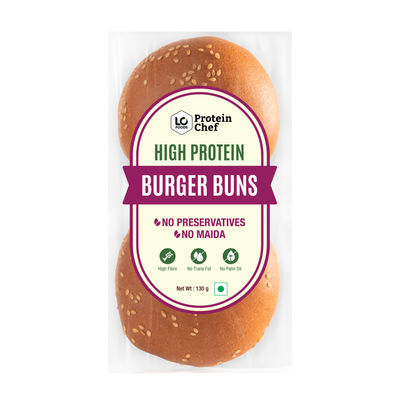 High Protein Burger Bun (No Maida) - Made with MP Sharbati Wheat