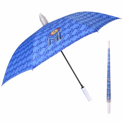 Eume Mumbai Indians Blue 23 inch 1 Fold Straight Umbrella