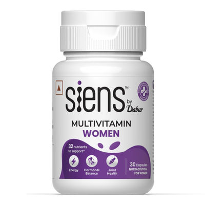 Siens By Dabur Multivitamin For Women, 32 Nutrients To Support Overall Health 30 Capsules