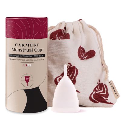 Carmesi Menstrual Cup For Women | Small Size - With Free Pouch | Rash-Free | Itch-Free | Odour-Free