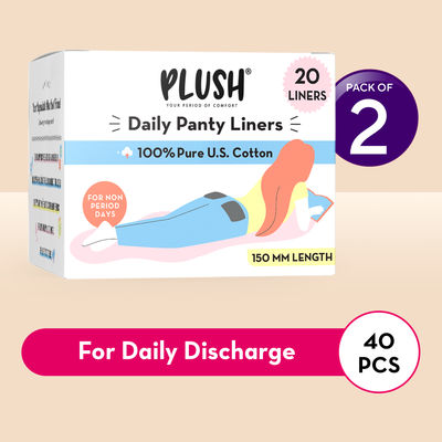 Plush Daily Panty Liner (Ultra Thin) 20 pc Combo