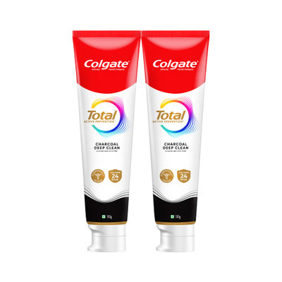 Colgate Total Charcoal Deep Clean Antibacterial Toothpaste Whole Mouth Health Combo Pack