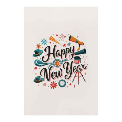 Quace Happy New Year Greeting Card