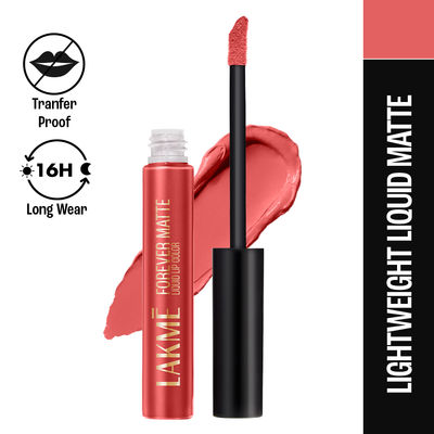 Lakme Forever Matte Liquid Lip, 16hr Lipstick, Lightweight & transferproof - Pink Vintage