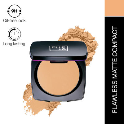 Elle 18 Lasting Glow Compact | 9 Hrs Oil-Free | Vitamin E and C | Matte Finish - Marble