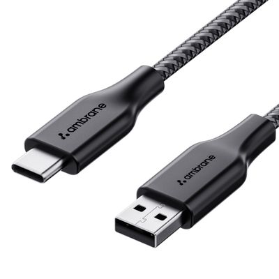 Ambrane RCT15A USB Type C 1.5 mtr Cable - Braided Design | Fast Charging