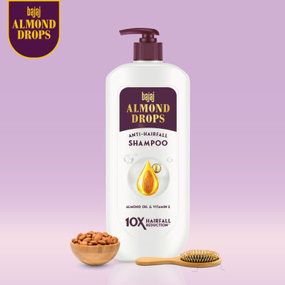 Bajaj Almond Drops Anti Hairfall Shampoo with Almond Oil & Vitamin E for Men and Women
