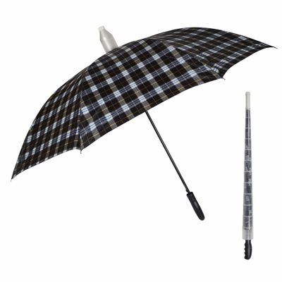 Fendo 23 inch Checks Straight Auto Open Umbrella Assoreted