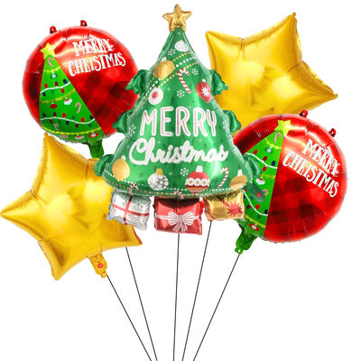Christmas Tree Foil Balloon, Assorted Color & Design