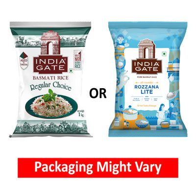 India Gate Medium Basmati Rice with 1 year Grain Age | Polished