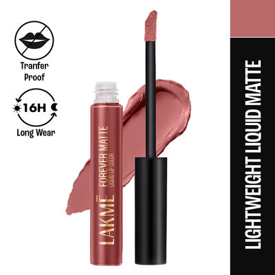 Lakme Forever Matte Liquid Lip, 16hr Lipstick, Lightweight & transferproof - Pink Venus
