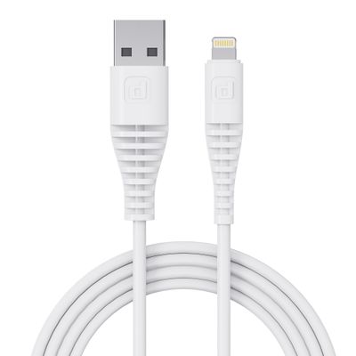 Dubstep Blaze Stellar 20W USB-A to Lightning Fast Data Charging Cable (White)