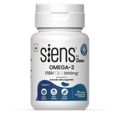 Siens By Dabur Omega-3 Fish Oil Capsules Capsules For Men & Women 30 Softgels