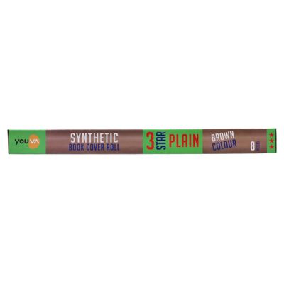 Navneet Youva Synthetic Cover Rolls Plain 3 Star 8 Meters Length X 35.5 Cm Height Brown
