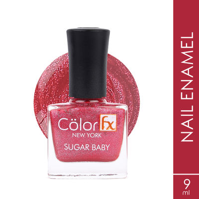 Color Fx Red Shimmery Matte Nail Paint, Long Lasting Nail Polish 113