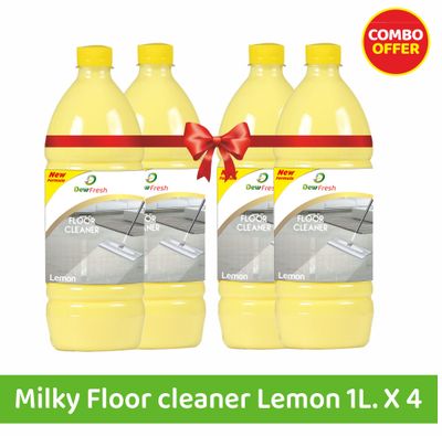 Dew Fresh Milky Floor cleaner (Phenyl) Lemon 2 l Combo