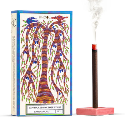 Phool Sandalwood Dhoop Sticks - 100% Natural Bambooless Incense Sticks