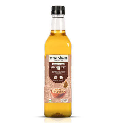 Anveshan Wood Pressed Groundnut Peanut Oil | Bottle
