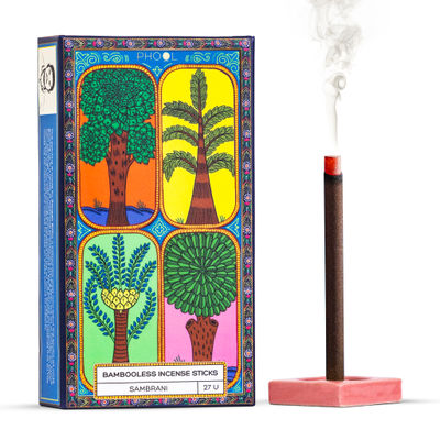 Phool Sambrani Dhoop Sticks - 100% Natural Bambooless Incense Sticks