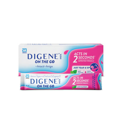 Digene Insta On The Go Stick Pack (10ml Each) Mint Gel