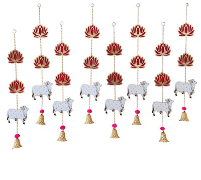 Samsidhi Decorative Lotus Hangings With Cow Cutout