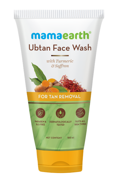Mamaearth Ubtan Natural Face Wash For All Skin Type With Turmeric & Saffron For Tan Removal