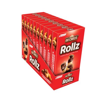 Go Choco Rollz Choco Filled Wafer Stick Pack Of 10