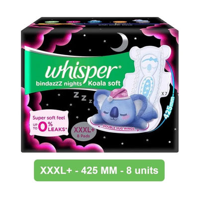 Whisper Bindaz Nights Koala XXXL + Sanitary Pads