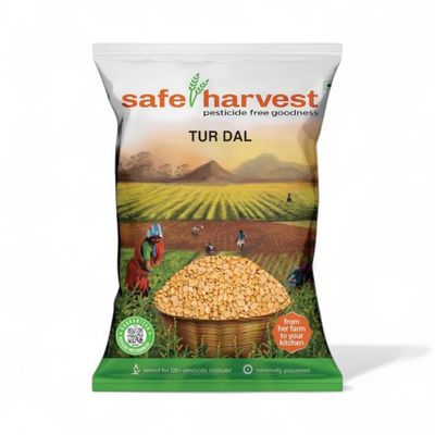 Safe Harvest Pesticide-Free Unpolished Tur Dal | Natural, Chemical-Free, Vegan and Gluten-Free