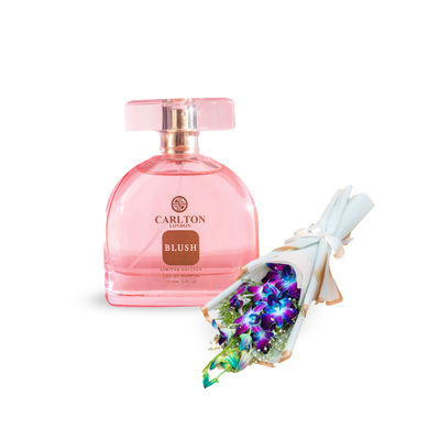 Fnp Vibrant Orchid Flower Bouquet(1pc) & Carlton London Limited Edition Blush Perfume(100ml) Combo